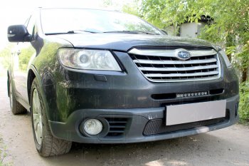 3 989 р. Защитная сетка в бампер (низ, ячейка 4х10 мм) Стрелка11 Премиум Subaru Tribeca (2008-2014) (Чёрная)  с доставкой в г. Нижний Новгород. Увеличить фотографию 2