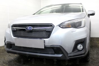 4 199 р. Защитная сетка в бампер (низ, ячейка 4х10 мм) Стрелка11 Премиум Subaru XV GT/G24 дорестайлинг (2017-2021) (Чёрная)  с доставкой в г. Нижний Новгород. Увеличить фотографию 4