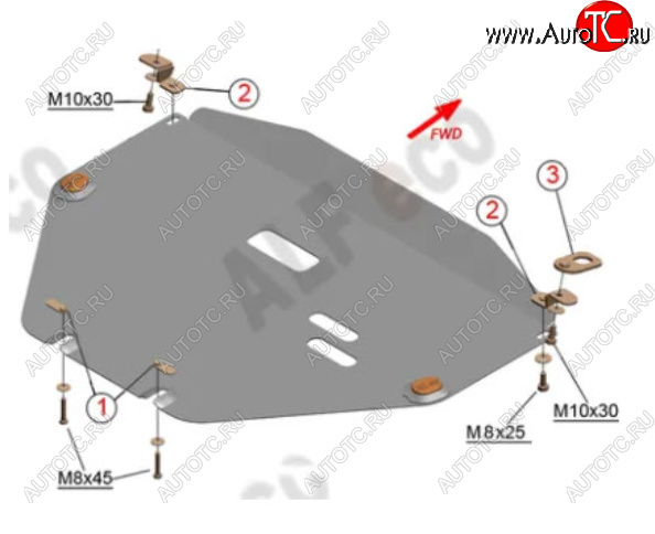 4 549 р. Защита картера двигателя и КПП Alfeco  Honda CR-V  RW,RT (2016-2022) дорестайлинг, рестайлинг (Сталь 2 мм)  с доставкой в г. Нижний Новгород