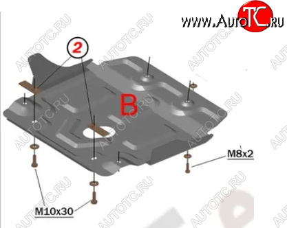 6 299 р. Защита картера двигателя (V-4,6) Alfeco  Lexus GX460  J150 (2009-2022) дорестайлинг, 1-ый рестайлинг, 2-ой рестайлинг (Алюминий 3 мм)  с доставкой в г. Нижний Новгород