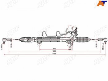 11 449 р. Рейка рулевая LHD SAT Toyota Fortuner AN50/AN60 дорестайлинг (2004-2008)  с доставкой в г. Нижний Новгород. Увеличить фотографию 1