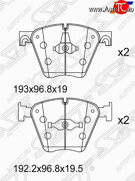 3 799 р. Колодки тормозные SAT (передние)  BMW X6  F16 (2014-2020)  с доставкой в г. Нижний Новгород