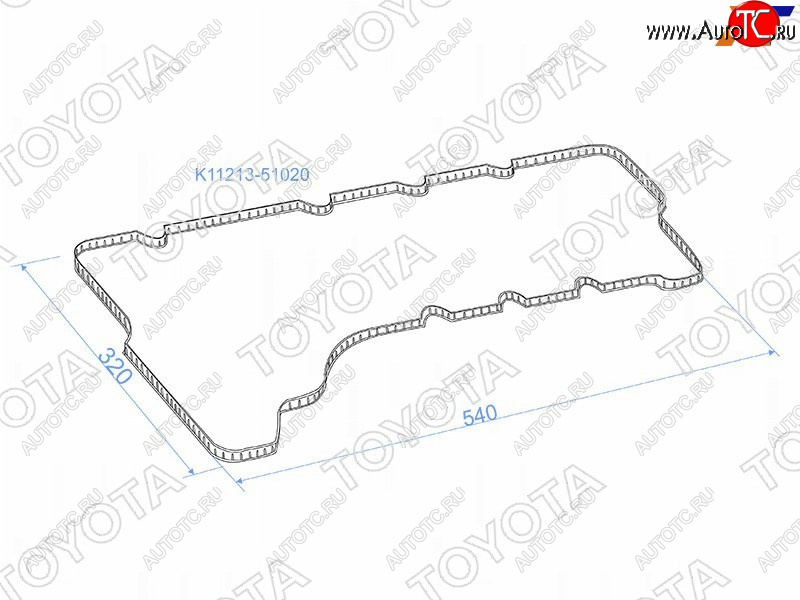 1 189 р. Прокладка клапанной крышки RH (1VDFTV) TOYOTA Toyota Land Cruiser 200 1-ый рестайлинг (2012-2015)  с доставкой в г. Нижний Новгород