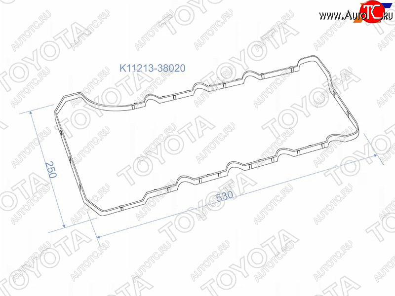 1 579 р. Прокладка клапанной крышки (3URFE) TOYOTA №1  Lexus LX570  J200 (2007-2015) дорестайлинг, 1-ый рестайлинг  с доставкой в г. Нижний Новгород