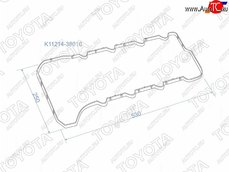 1 599 р. Прокладка клапанной крышки (3URFE) TOYOTA  Lexus LX570  J200 (2007-2015) дорестайлинг, 1-ый рестайлинг  с доставкой в г. Нижний Новгород