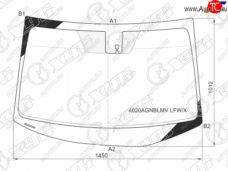 7 399 р. Стекло лобовое (Датчик дождя) XYG  Honda Accord  CR (2013-2020) седан дорестайлинг, седан рестайлинг  с доставкой в г. Нижний Новгород