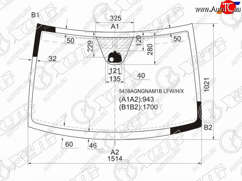 9 299 р. Стекло лобовое (Антенна Датчик дождя) XYG  Mercedes-Benz Viano  W639 - Vito  W639  с доставкой в г. Нижний Новгород