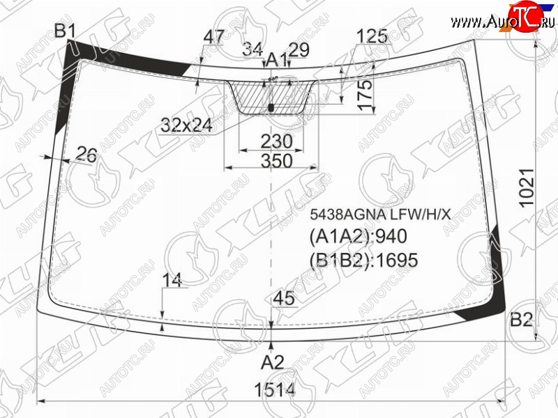 7 999 р. Стекло лобовое (Антенна) XYG  Mercedes-Benz Viano  W639 - Vito  W639  с доставкой в г. Нижний Новгород