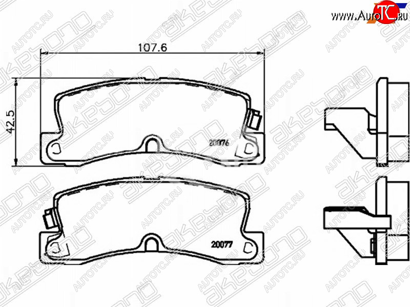 1 799 р. Колодки тормозные AKEBONO (задние)  Toyota Corolla Levin  E110 - Harrier  XU10  с доставкой в г. Нижний Новгород