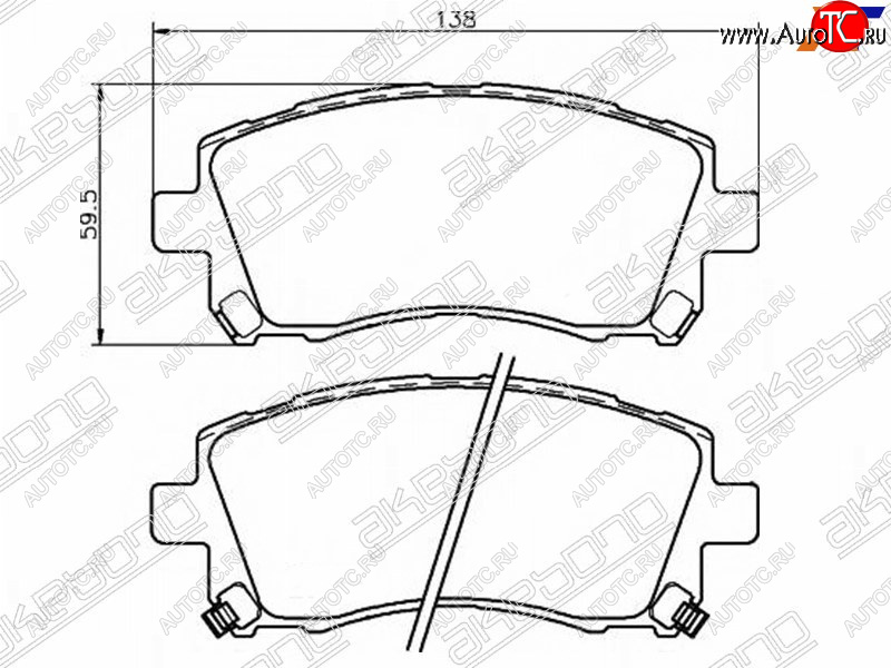 2 379 р. Колодки тормозные AKEBONO (передние)  Subaru Forester  SF - Legacy  BH/BE12  с доставкой в г. Нижний Новгород