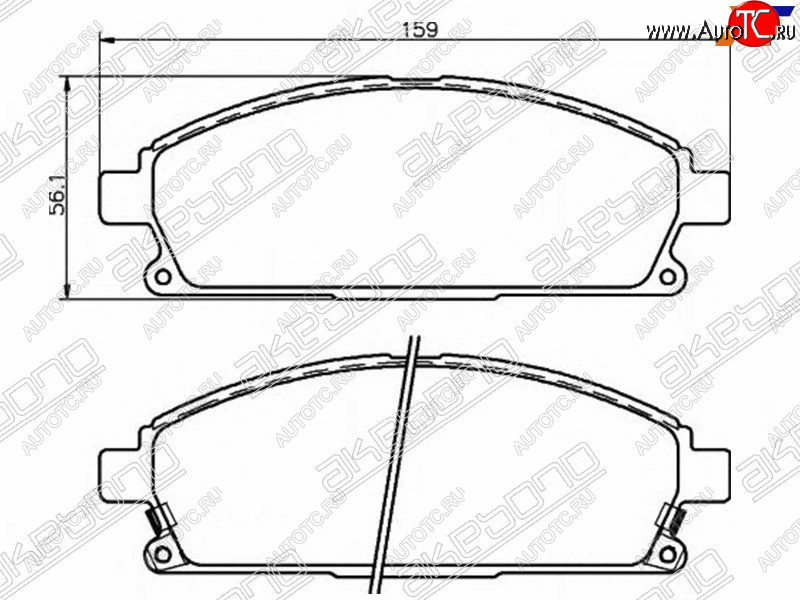 2 499 р. Колодки тормозные AKEBONO (передние) Nissan Elgrand 1 (1997-2002)  с доставкой в г. Нижний Новгород