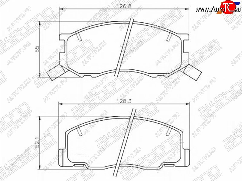 2 049 р. Колодки тормозные AKEBONO (передние)  Toyota LiteAce  Noah (1996-2001)  с доставкой в г. Нижний Новгород