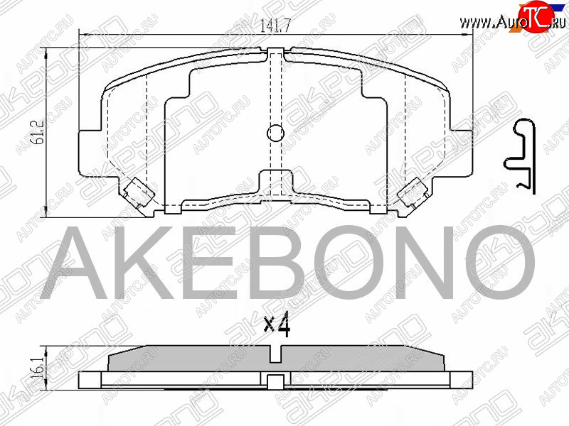 3 179 р. Колодки тормозные AKEBONO (передние)  Mazda CX-5  KE (2011-2017) дорестайлинг, рестайлинг  с доставкой в г. Нижний Новгород