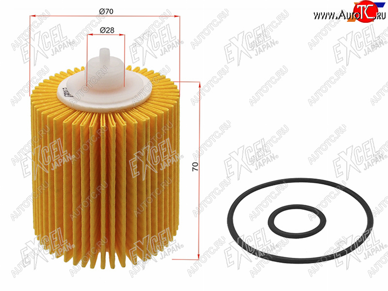 649 р. Фильтр масляный (картридж) EXCEL JAPAN Lexus RX350 AL10 дорестайлинг (2008-2012)  с доставкой в г. Нижний Новгород