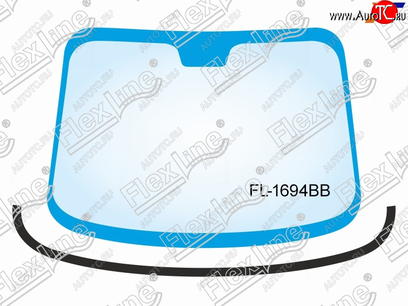 1 249 р. Молдинг лобового стекла (Снизу) FLEXLINE  Ford Focus  2 (2004-2011)  седан дорестайлинг, универсал дорестайлинг, хэтчбэк 3 дв. дорестайлинг, хэтчбэк 5 дв. дорестайлинг, седан рестайлинг, универсал рестайлинг, хэтчбэк 3 дв. рестайлинг, хэтчбэк 5 дв. рестайлинг  с доставкой в г. Нижний Новгород