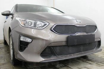 3 099 р. Защитная сетка в бампер (низ, ячейка 3х7 мм) Alfeco Стандарт KIA Ceed 3 CD универсал (2018-2024) (Чёрная)  с доставкой в г. Нижний Новгород. Увеличить фотографию 5