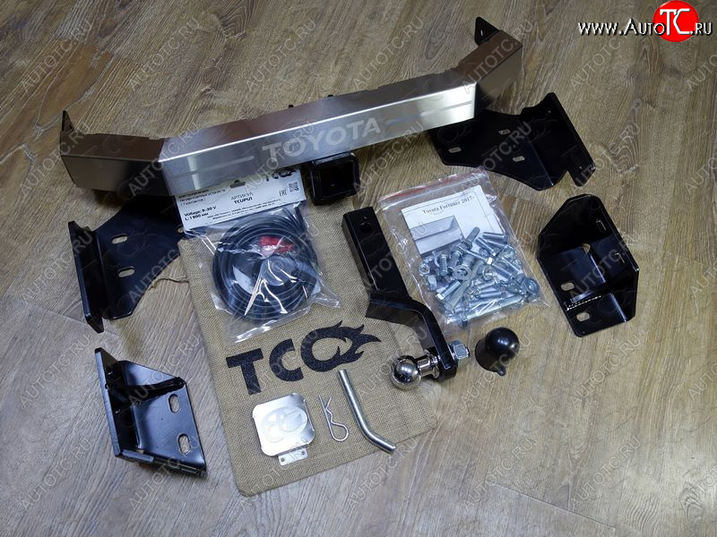 24 749 р. Фаркоп (тягово-сцепное устройство) TCC Тюнинг  Toyota Fortuner  AN160 (2020-2025) рестайлинг (оцинкованный, крюк Е, надпись Toyota)  с доставкой в г. Нижний Новгород