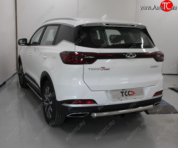 17 649 р. Защита задняя (нержавейка 60,3 мм, 2WD), ТСС Тюнинг  Chery Tiggo 7 PRO (2019-2025)  с доставкой в г. Нижний Новгород