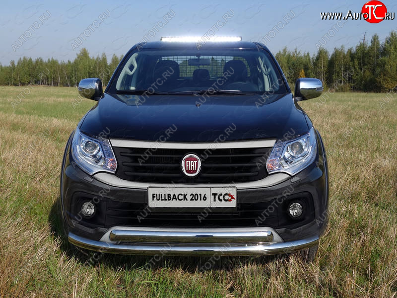 27 699 р. Защита передняя нижняя двойная 76,1*75 мм ТСС Тюнинг Fiat Fullback (2016-2018) (нержавейка)  с доставкой в г. Нижний Новгород