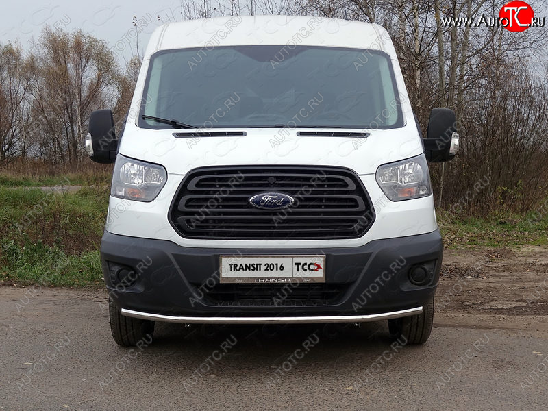 16 899 р. Защита переднего бампера нижняя 42,4 мм ТСС Тюнинг  Ford Transit Connect (2013-2018) (нержавейка)  с доставкой в г. Нижний Новгород