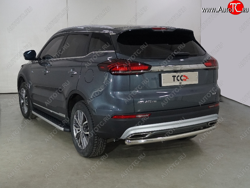 18 399 р. Защита задняя (центральная 60,3 мм) ТСС Тюнинг  Geely Atlas Pro  NL3 (2019-2024)  с доставкой в г. Нижний Новгород