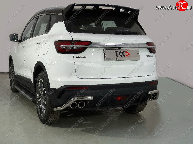 7 699 р. Защита заднего бампера (уголки, d42,4 мм) TCC  Geely Coolray  SX11 (2018-2023) дорестайлинг  с доставкой в г. Нижний Новгород