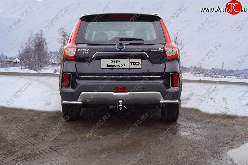 7 999 р. Защита заднего бампера (уголки, d42,4 мм) TCC  Geely Emgrand X7 (2019-2021) 2-ой рестайлинг  с доставкой в г. Нижний Новгород