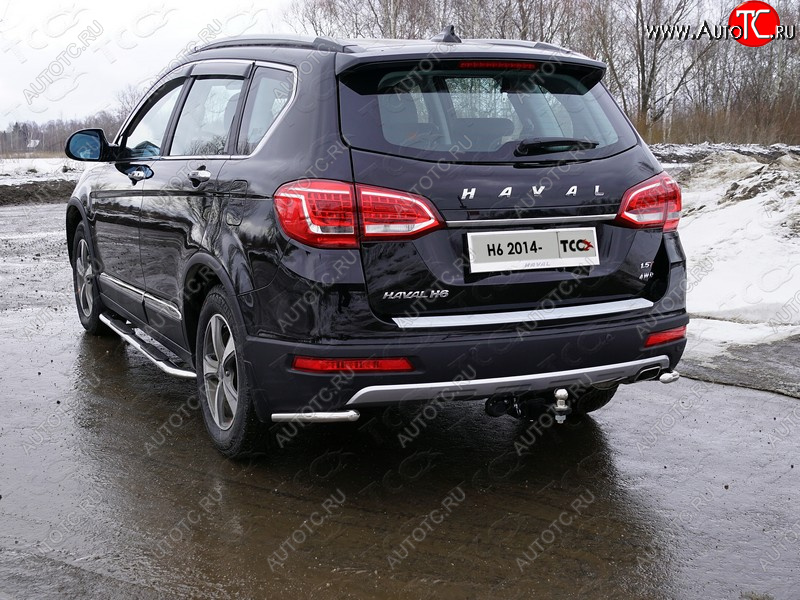 13 449 р. Защита заднего бампера (уголки, d42,4 мм) TCC  Haval H6 (2013-2020)  с доставкой в г. Нижний Новгород