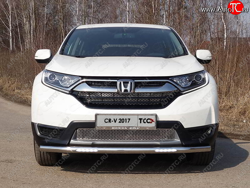 35 849 р. Защита переднего бампера нижняя с ДХО 60,3 мм  Honda CR-V  RW,RT (2016-2020) дорестайлинг (нержавейка)  с доставкой в г. Нижний Новгород