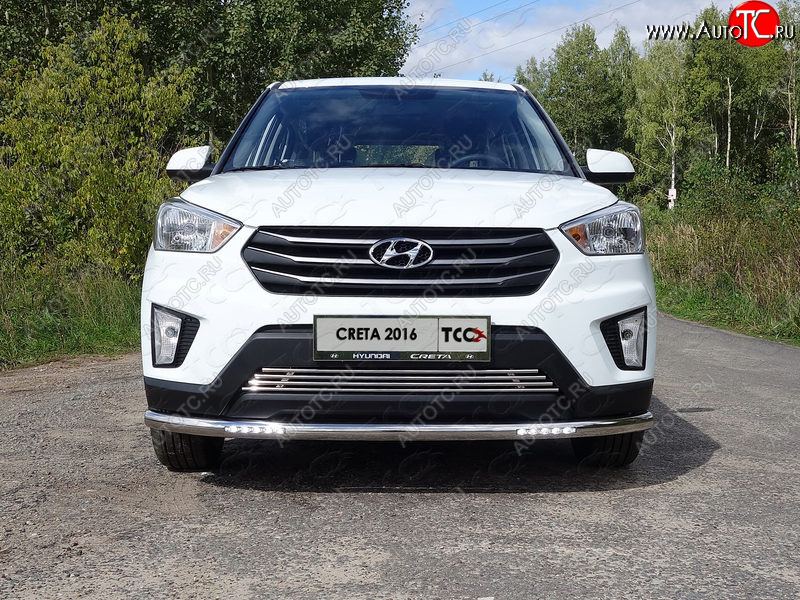 35 849 р. Защита переднего бампера нижняя с ДХО 60,3 мм ТСС Тюнинг  Hyundai Creta  GS (2015-2021) дорестайлинг, рестайлинг (нержавейка)  с доставкой в г. Нижний Новгород