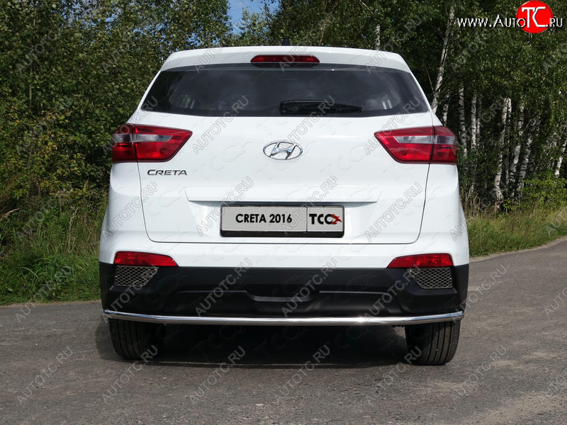 16 899 р. Защита задняя (нержавейка d42,4 мм), ТСС Тюнинг  Hyundai Creta  GS (2015-2019) дорестайлинг  с доставкой в г. Нижний Новгород