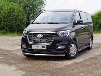 Защита переднего бампера нижняя d60,3 мм ТСС Тюнинг Hyundai (Хюндаи) Starex/Grand Starex/H1 (старекс)  TQ (2017-2022) TQ 2-ой рестайлинг  (нержавейка)