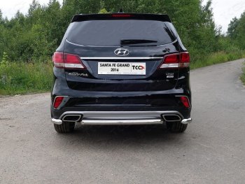 Защита задняя (центральная 60,3 мм) ТСС Тюнинг Hyundai (Хюндаи) Santa Fe (Санта)  DM (2015-2019) DM рестайлинг  (центральная)