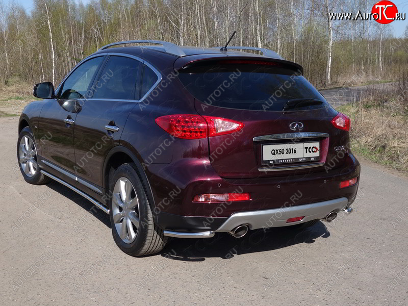 13 999 р. Защита заднего бампера (уголки, d42,4 мм) TCC  INFINITI Qx50  J50 (2015-2018) рестайлинг  с доставкой в г. Нижний Новгород