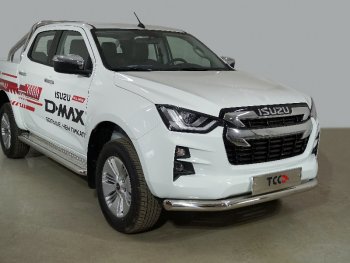 Защита переднего бампера нижняя d76,1 мм ТСС Тюнинг Isuzu (Исузу) D-Max (Д)  RG (2020-2023) RG DoubleCab  (нержавейка)