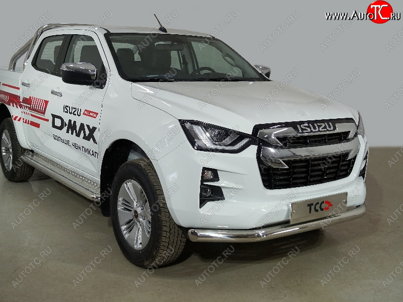 22 649 р. Защита переднего бампера нижняя d76,1 мм ТСС Тюнинг  Isuzu D-Max  RG (2020-2023) DoubleCab (нержавейка)  с доставкой в г. Нижний Новгород