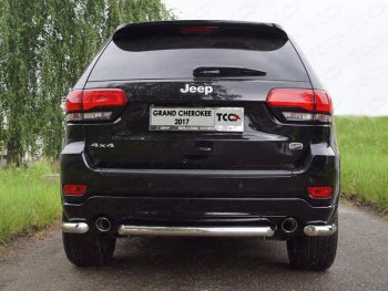 Защита задняя (центральная нержавейка 60,3 мм) ТСС Тюнинг Jeep (Джип) Grand Cherokee (Гран)  WK2 (2013-2018) WK2 1-ый рестайлинг