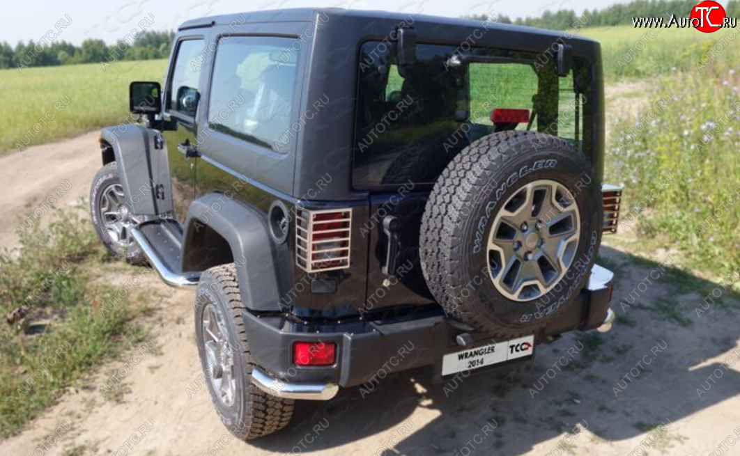 12 299 р. Защита заднего бампера (V-3.6, 5 дверей, уголки, d60,3 мм) TCC  Jeep Wrangler  JK (2007-2018)  с доставкой в г. Нижний Новгород