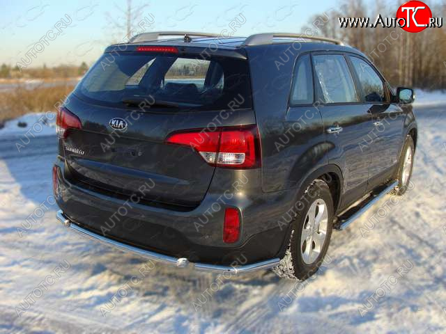 13 999 р. Защита заднего бампера (уголки, d60,3 мм) TCC  KIA Sorento  UM/Prime (2014-2018) дорестайлинг  с доставкой в г. Нижний Новгород