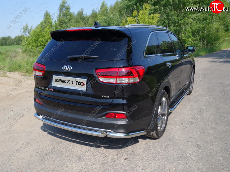 18 699 р. Защита заднего бампера (уголки, d60,3 мм) TCC  KIA Sorento  UM/Prime (2018-2020) рестайлинг  с доставкой в г. Нижний Новгород