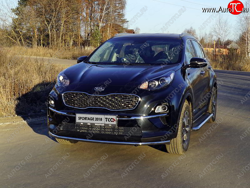 18 699 р. Защита переднего бампера нижняя d42,4 мм ТСС Тюнинг  KIA Sportage  4 QL (2018-2022) рестайлинг  с доставкой в г. Нижний Новгород