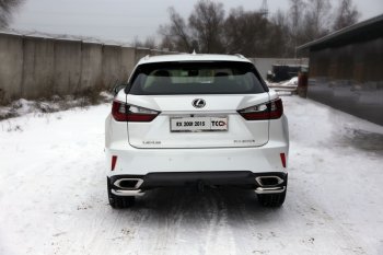 19 549 р. Защита заднего бампера (кроме F-Sport, уголки, d60,3 мм) TCC Lexus RX 200T AL20 дорестайлинг (2015-2017)  с доставкой в г. Нижний Новгород. Увеличить фотографию 1