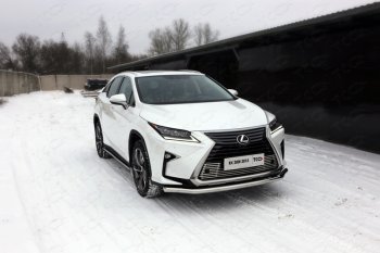 22 599 р. Защита переднего бампера нижняя d60,3 мм ТСС Тюнинг Lexus RX 200T AL20 дорестайлинг (2015-2017) (нержавейка)  с доставкой в г. Нижний Новгород. Увеличить фотографию 1