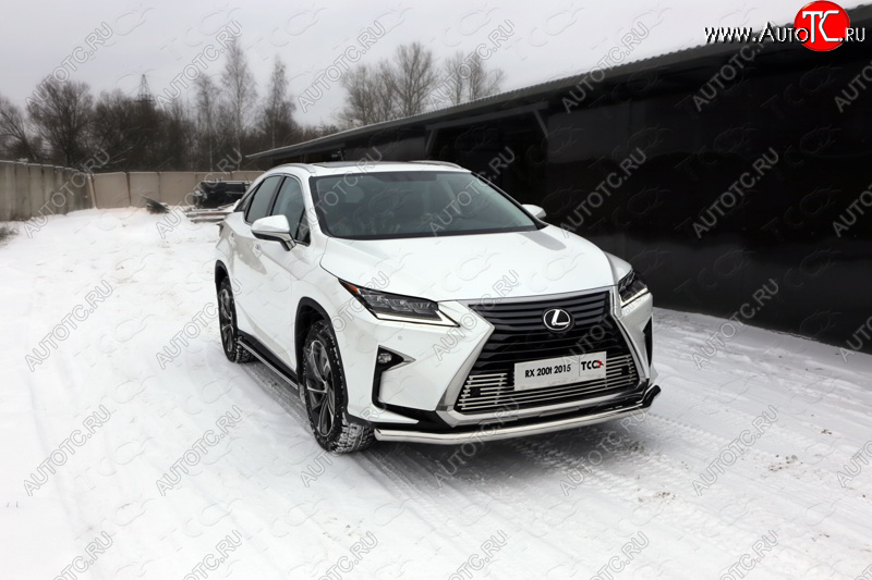 22 599 р. Защита переднего бампера нижняя d60,3 мм ТСС Тюнинг Lexus RX 200T AL20 дорестайлинг (2015-2017) (нержавейка)  с доставкой в г. Нижний Новгород