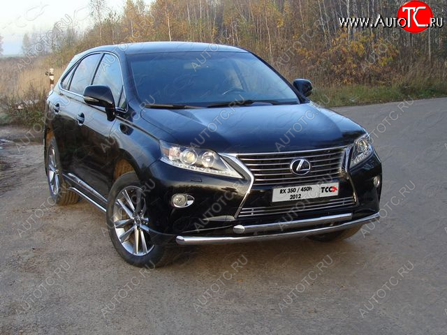 30 999 р. Защита переднего бампера нижняя 60,3*60,3 мм ТСС Тюнинг  Lexus RX350  AL10 (2012-2015) рестайлинг (нержавейка)  с доставкой в г. Нижний Новгород