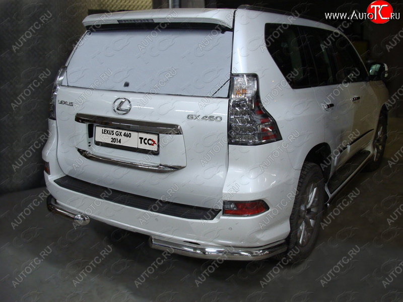 26 699 р. Защита задняя (уголки, нержавейка 76,1 мм) ТСС Тюнинг Lexus GX460 J150 1-ый рестайлинг (2013-2019)  с доставкой в г. Нижний Новгород