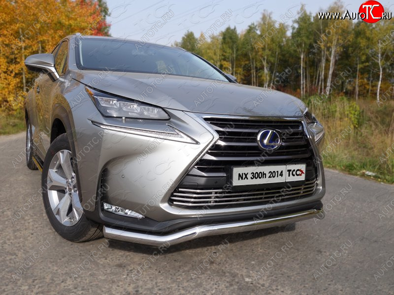 22 599 р. Защита переднего бампера кенгурин 60,3 мм кроме F-Sport ТСС Тюнинг  Lexus NX200  Z10 (2014-2017) дорестайлинг (нержавейка)  с доставкой в г. Нижний Новгород