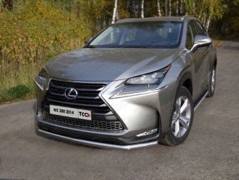 20 999 р. Защита переднего бампера нижняя d60,3 мм, кроме F-Sport ТСС Тюнинг Lexus NX200 Z10 дорестайлинг (2014-2017) (нержавейка)  с доставкой в г. Нижний Новгород. Увеличить фотографию 1