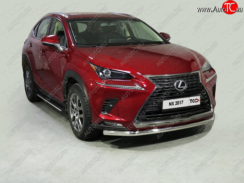 20 999 р. Защита переднего бампера нижняя d60,3 мм ТСС Тюнинг Lexus NX200 Z10 рестайлинг (2017-2021) (нержавейка)  с доставкой в г. Нижний Новгород