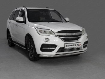 Защита переднего бампера нижняя d60,3 мм ТСС Тюнинг Lifan (Лифан) X60 (Х60) (2016-2024) 2-ой рестайлинг  (нержавейка)